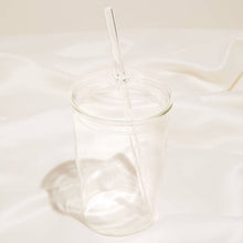 Load image into Gallery viewer, Dome Lid Glass Tumbler with straw
