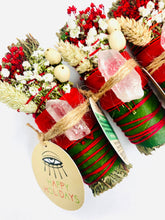 Load image into Gallery viewer, (PRE-ORDER) - ‘HAPPY HOLIDAYS&#39; WAND (CEDAR + CLEAR QUARTZ)
