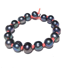 Load image into Gallery viewer, Beach Daze Bracelets: Grey Pearl/ Neon Yellow
