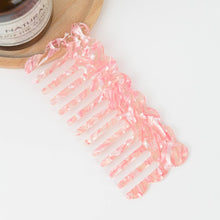 Load image into Gallery viewer, Multicolor Acetate Wide-tooth Thin Hair Comb, Eco-Friendly: Pink-green
