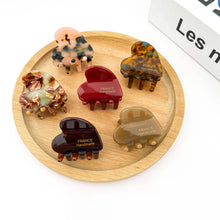 Load image into Gallery viewer, Acetate Mini Heart Hair Clip, Valentine's Day Hair Accessory: Light Coffee
