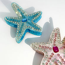 Load image into Gallery viewer, Diamond-studded Starfish Claw Clip, Luxury Hair Clip: Blue
