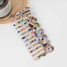 Load image into Gallery viewer, Multicolor Acetate Wide-tooth Thin Hair Comb, Eco-Friendly: Emerald-green
