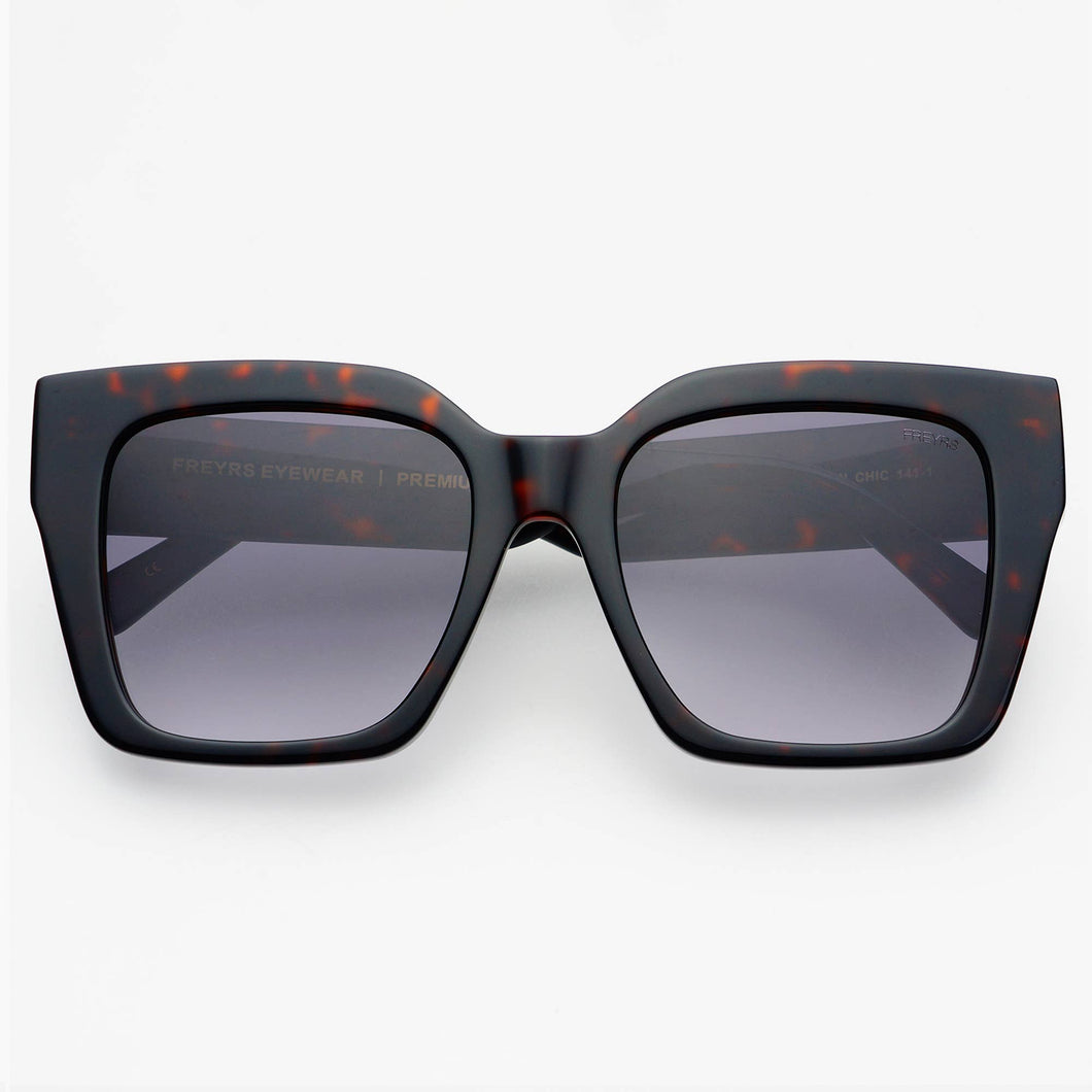 Bon Chic Acetate Oversized Square Sunglasses: Tortoise