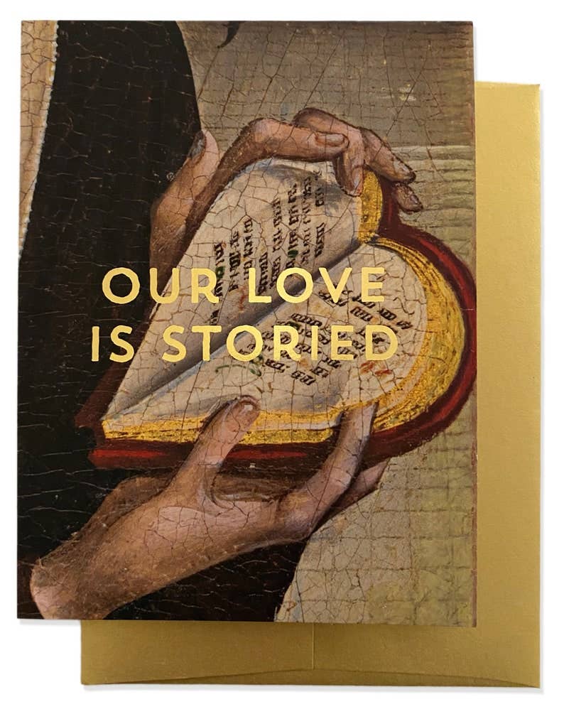 LOVE SHAPED BOOK Greeting Card - Gold Foil