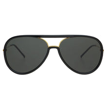 Load image into Gallery viewer, Shay Aviator Sunglasses: Black
