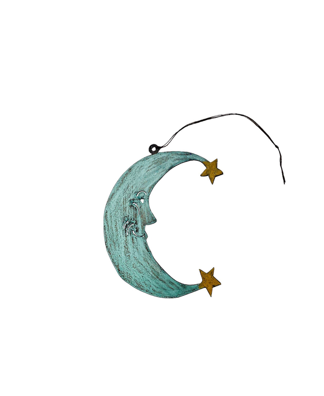 Moon Ornament Celestial zodiac recycled metal gifts USA eco